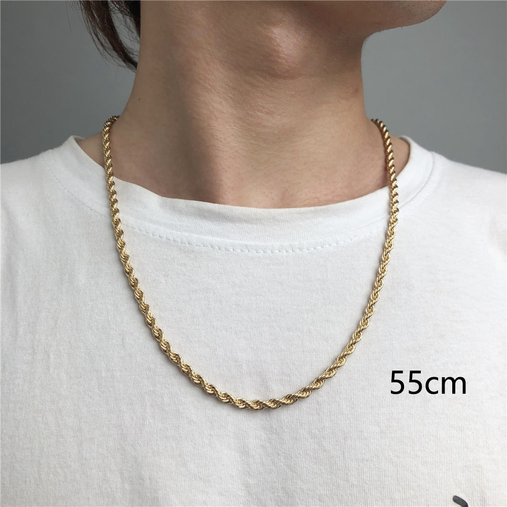 Simple Style Solid Color Alloy Plating Unisex Necklace 1 Piece