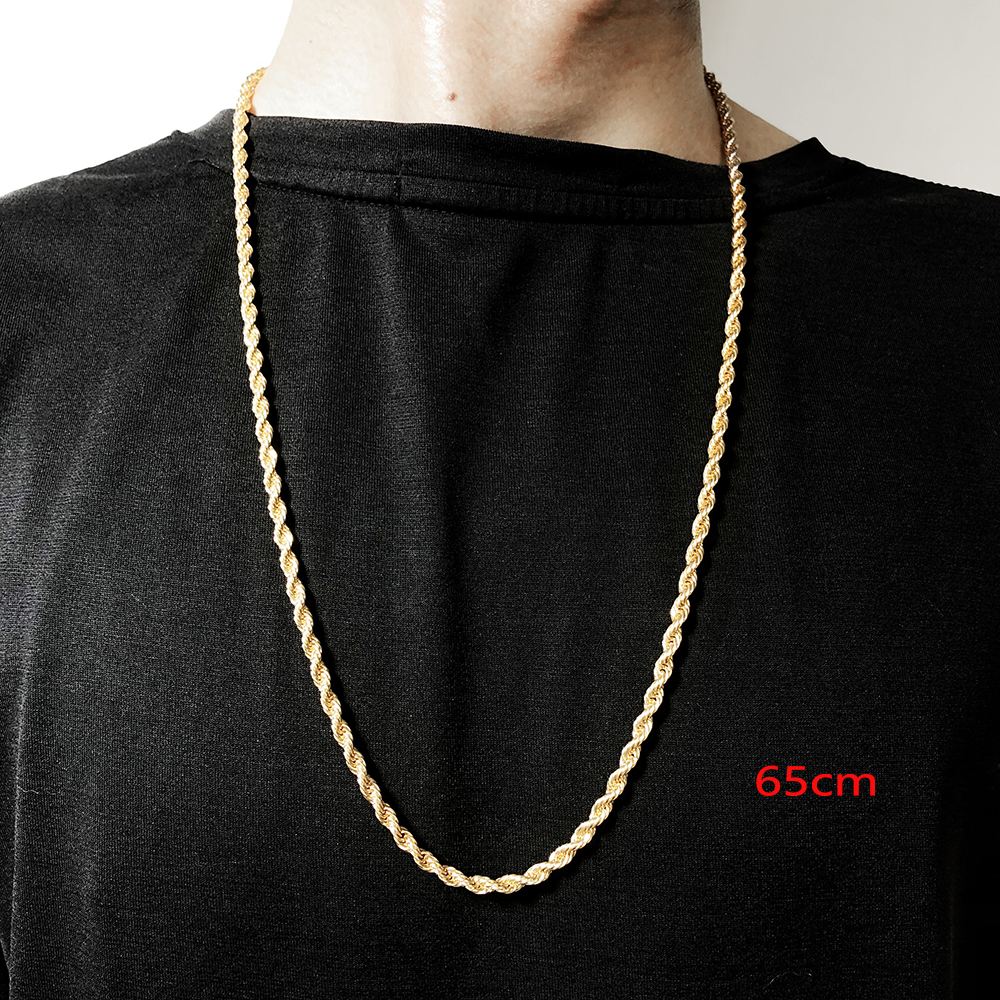 Simple Style Solid Color Alloy Plating Unisex Necklace 1 Piece