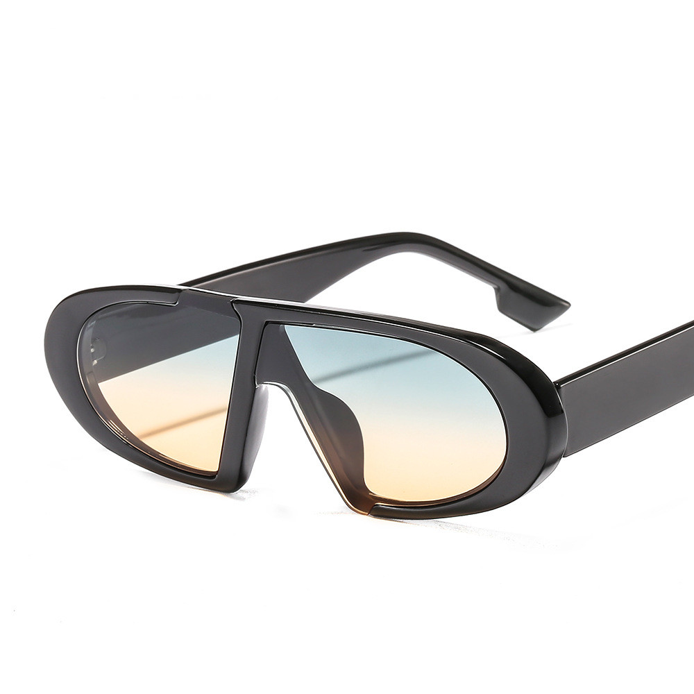 Fashion Leopard Pc Oval Frame Patchwork Full Frame Womenu0027s Sunglasses