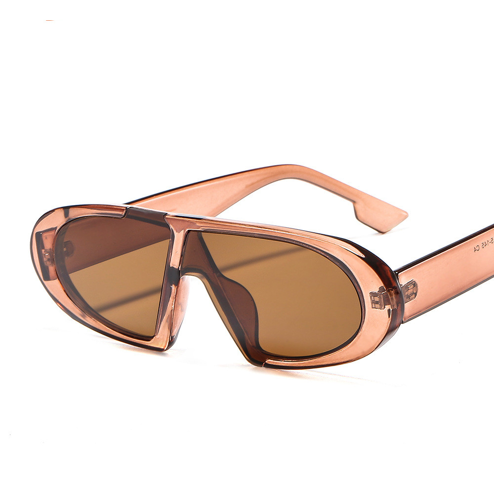 Fashion Leopard Pc Oval Frame Patchwork Full Frame Womenu0027s Sunglasses