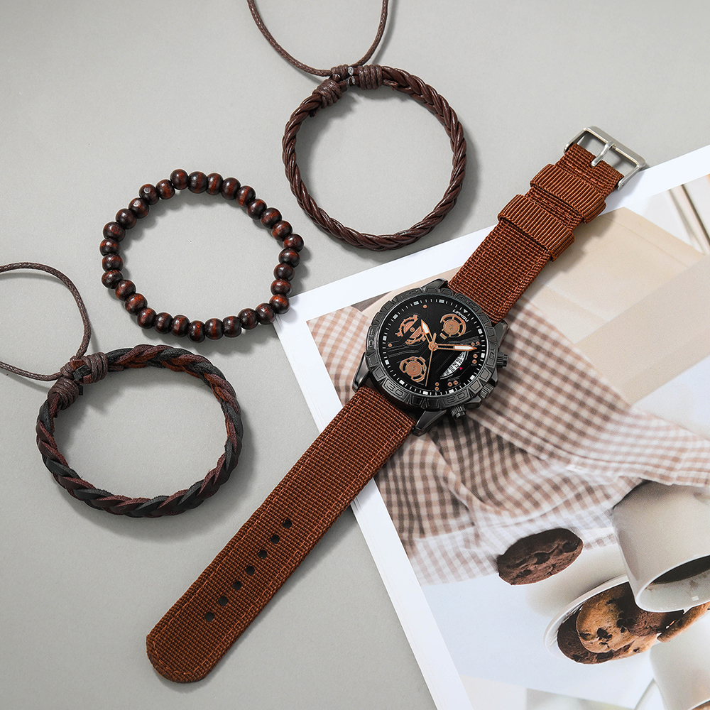 Fashion Solid Color Buckle Quartz Menu0027s Watches