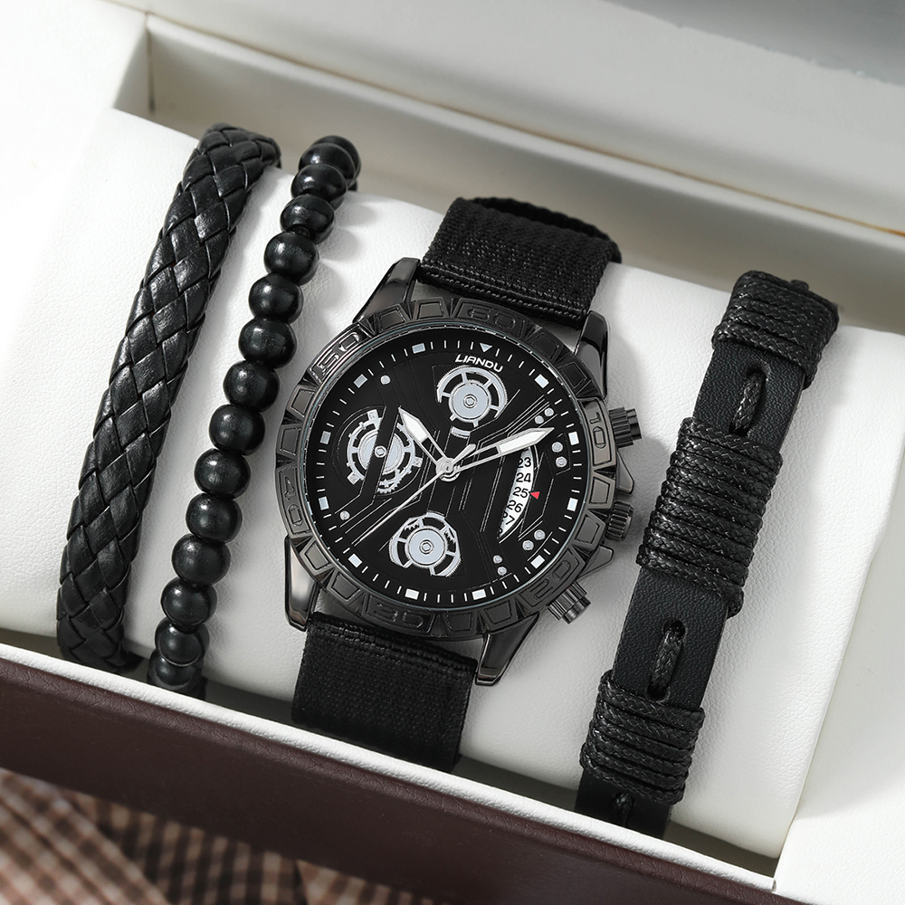 Fashion Solid Color Buckle Quartz Menu0027s Watches