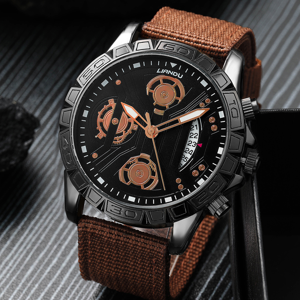 Fashion Solid Color Buckle Quartz Menu0027s Watches