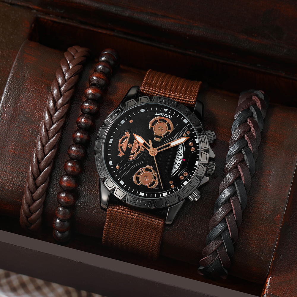 Fashion Solid Color Buckle Quartz Menu0027s Watches
