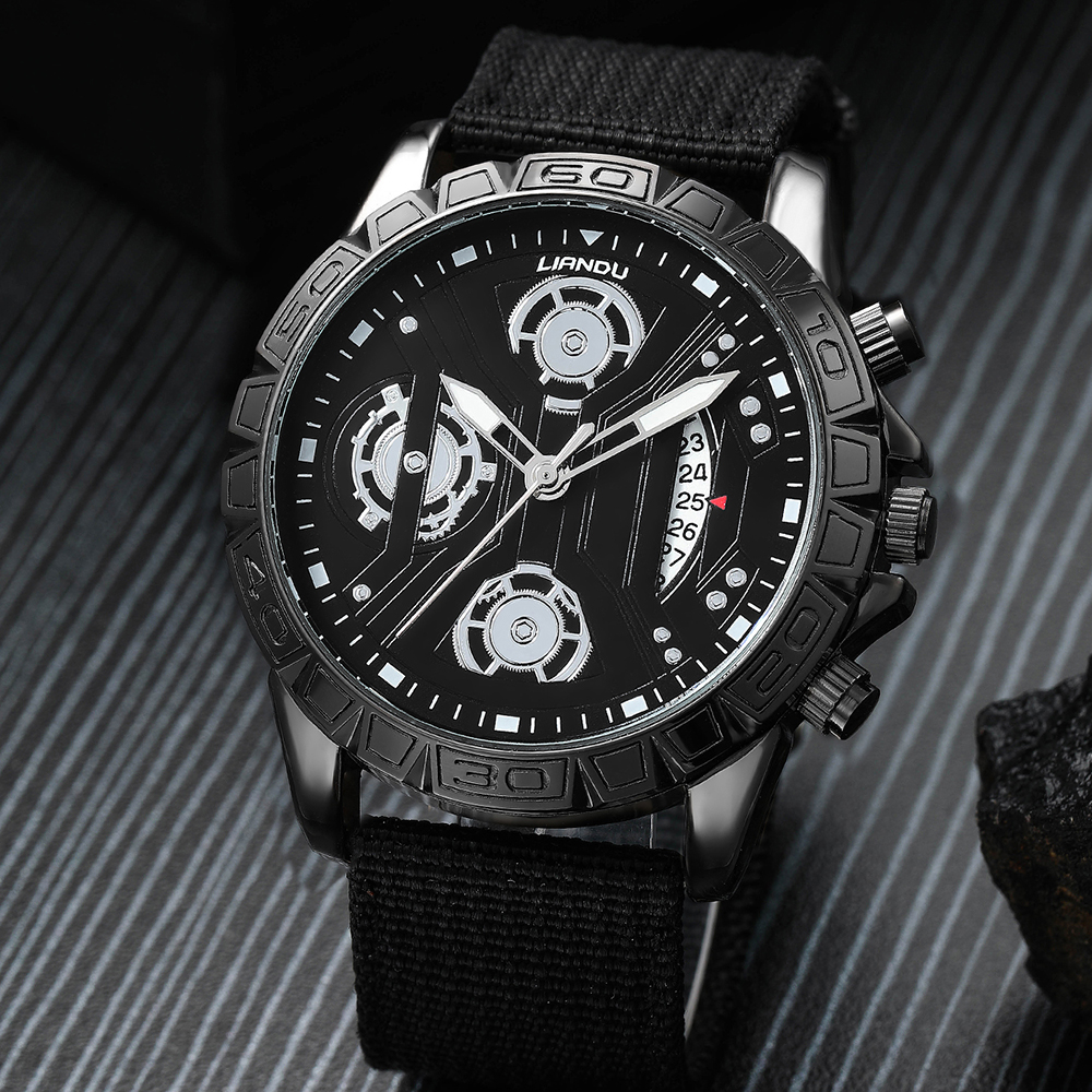 Fashion Solid Color Buckle Quartz Menu0027s Watches