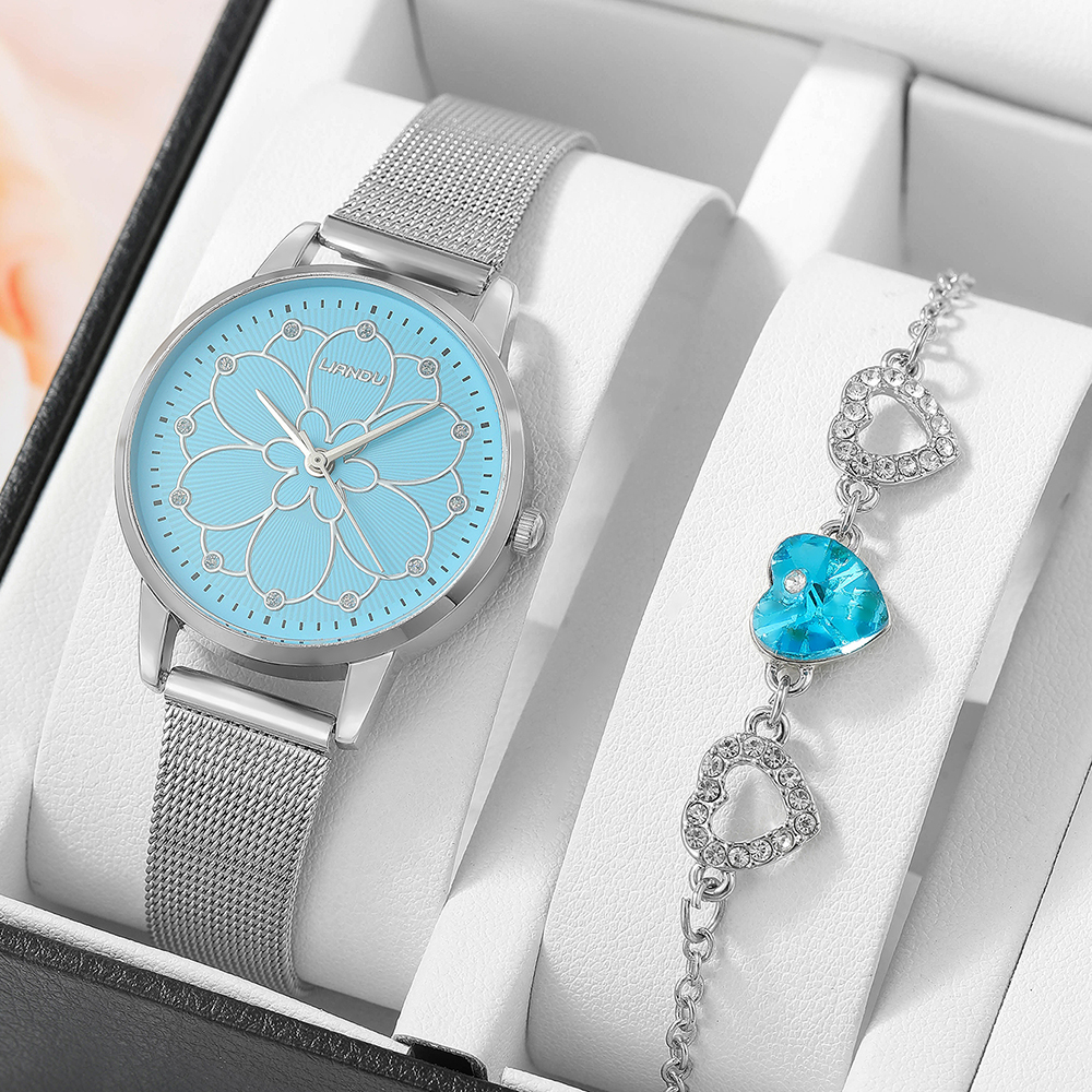 Fashion Flower Buckle Quartz Womenu0027s Watches