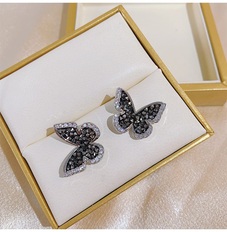 Fashion Butterfly Alloy Rhinestone Womenu0027S Ear Studs 1 Pair