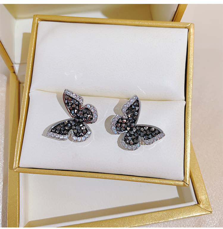 Fashion Butterfly Alloy Rhinestone Womenu0027S Ear Studs 1 Pair