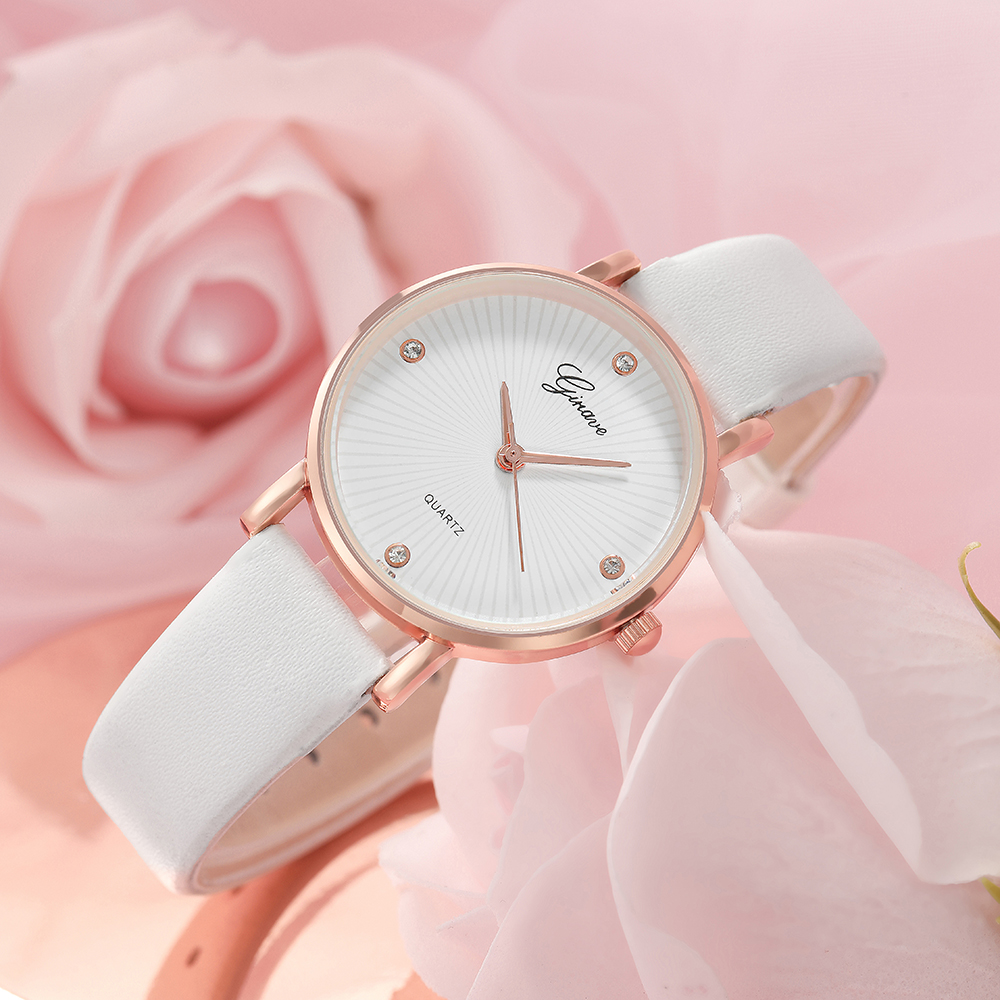Fashion Solid Color Buckle Quartz Womenu0027s Watches