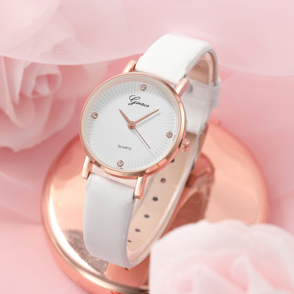 Fashion Solid Color Buckle Quartz Womenu0027s Watches