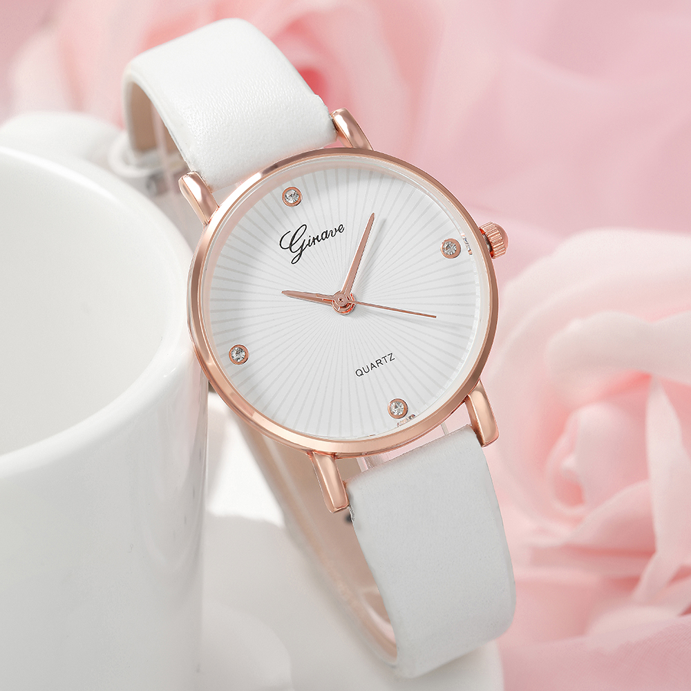 Fashion Solid Color Buckle Quartz Womenu0027s Watches