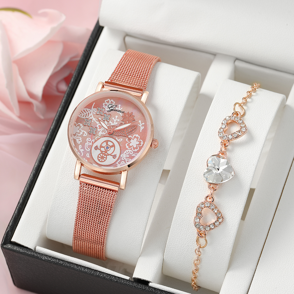 Fashion Flower Buckle Quartz Womenu0027s Watches