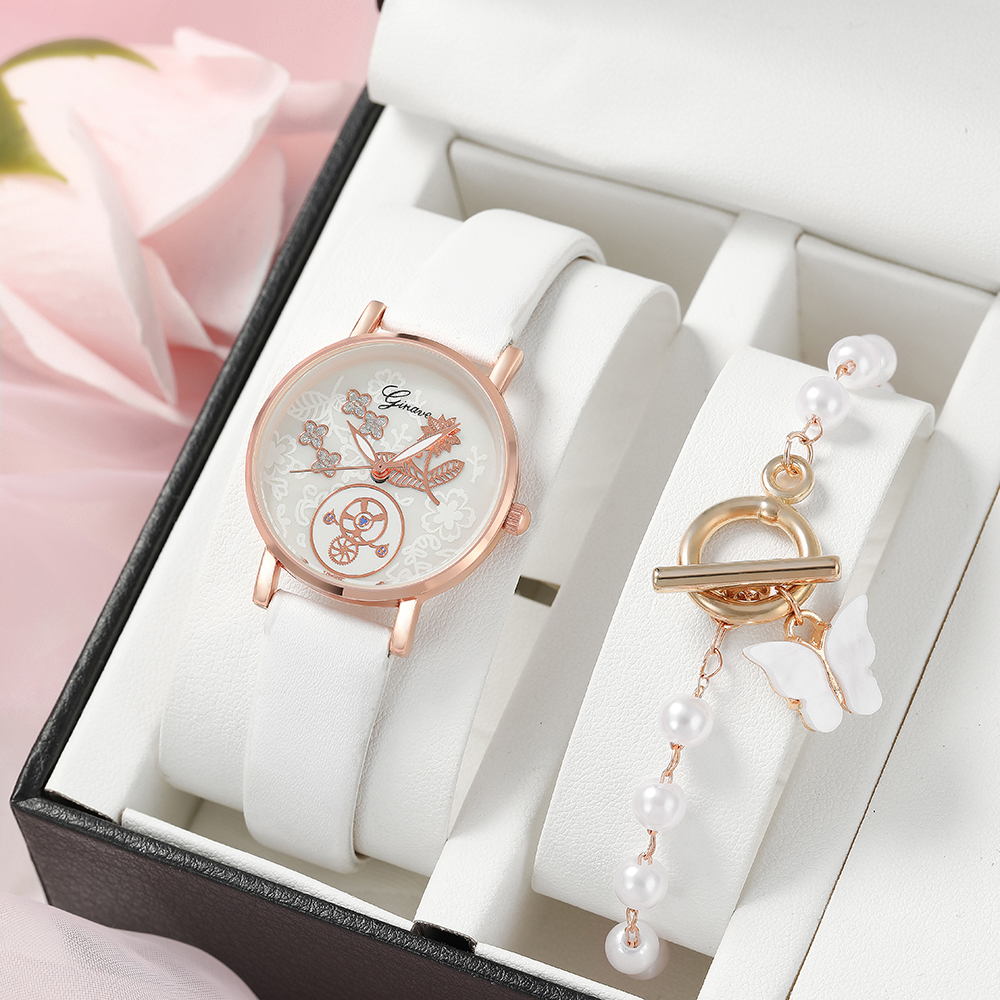 Fashion Flower Buckle Quartz Womenu0027s Watches