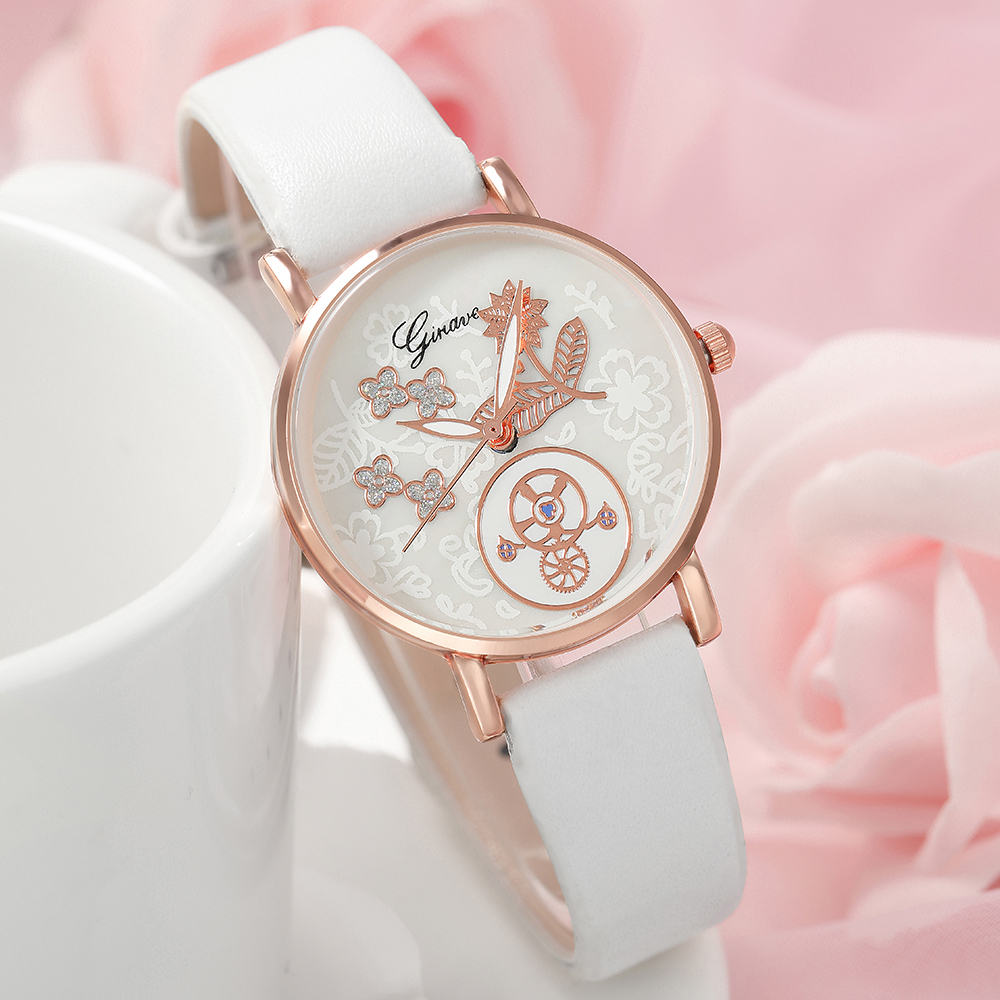 Fashion Flower Buckle Quartz Womenu0027s Watches