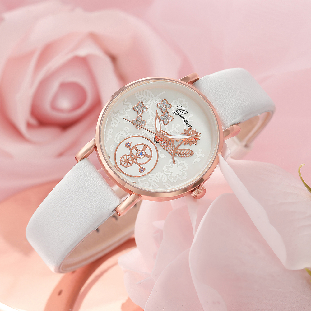Fashion Flower Buckle Quartz Womenu0027s Watches