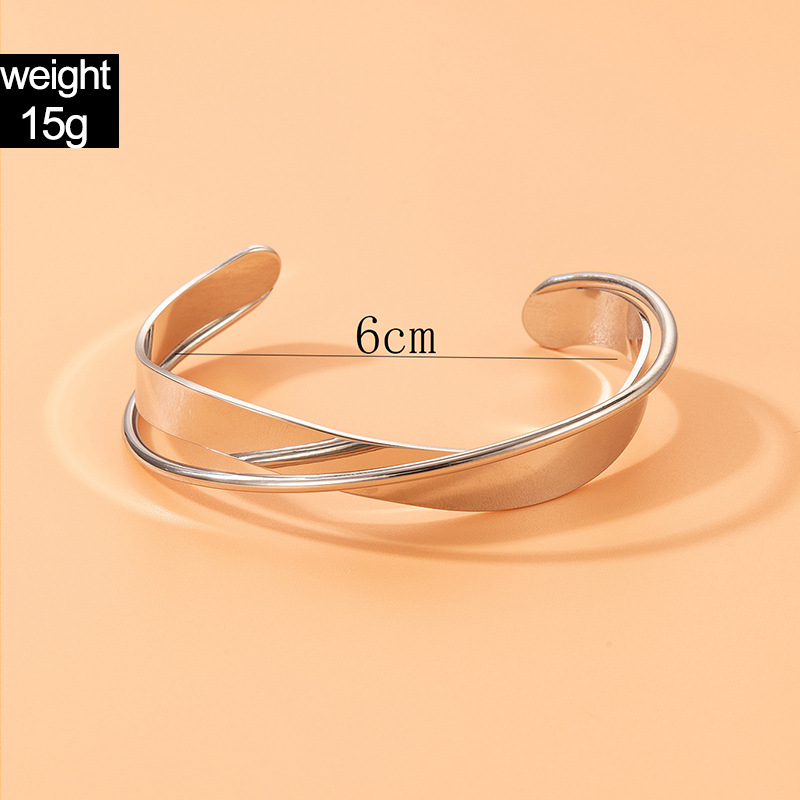 Simple Style Geometric Alloy Plating Womenu0027S Bangle