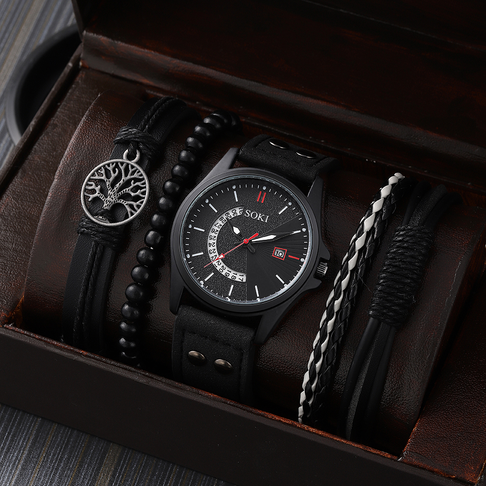 Fashion Solid Color Buckle Quartz Menu0027s Watches