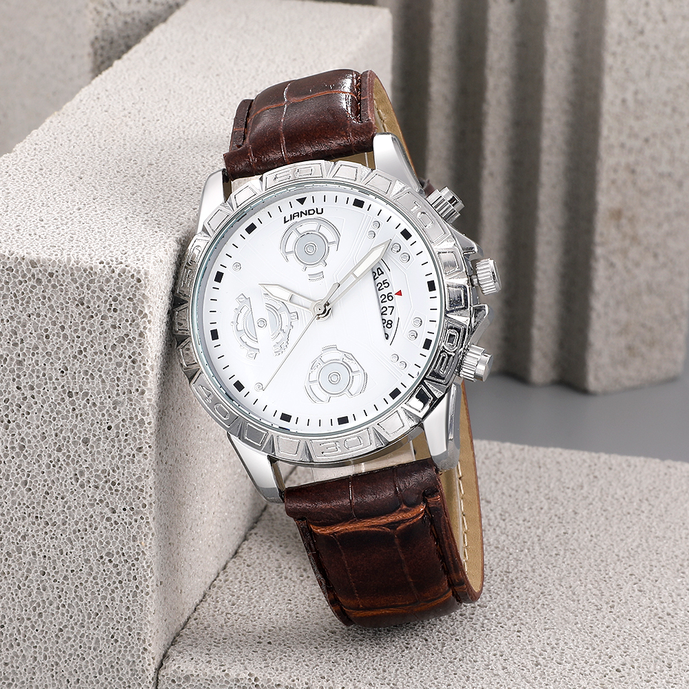 Fashion Round Buckle Quartz Menu0027s Watches