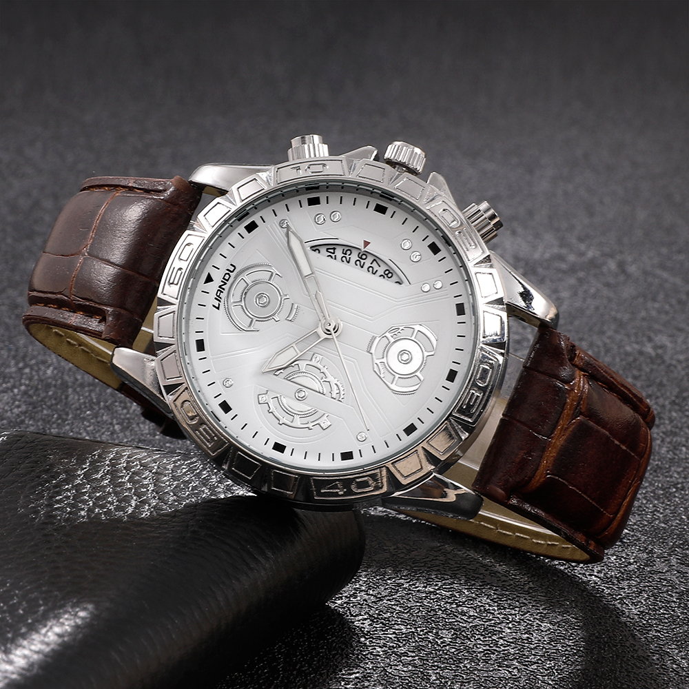 Fashion Round Buckle Quartz Menu0027s Watches