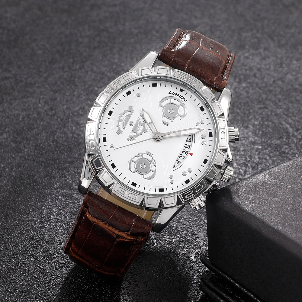 Fashion Round Buckle Quartz Menu0027s Watches