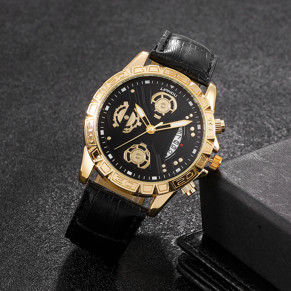 Fashion Round Buckle Quartz Menu0027s Watches