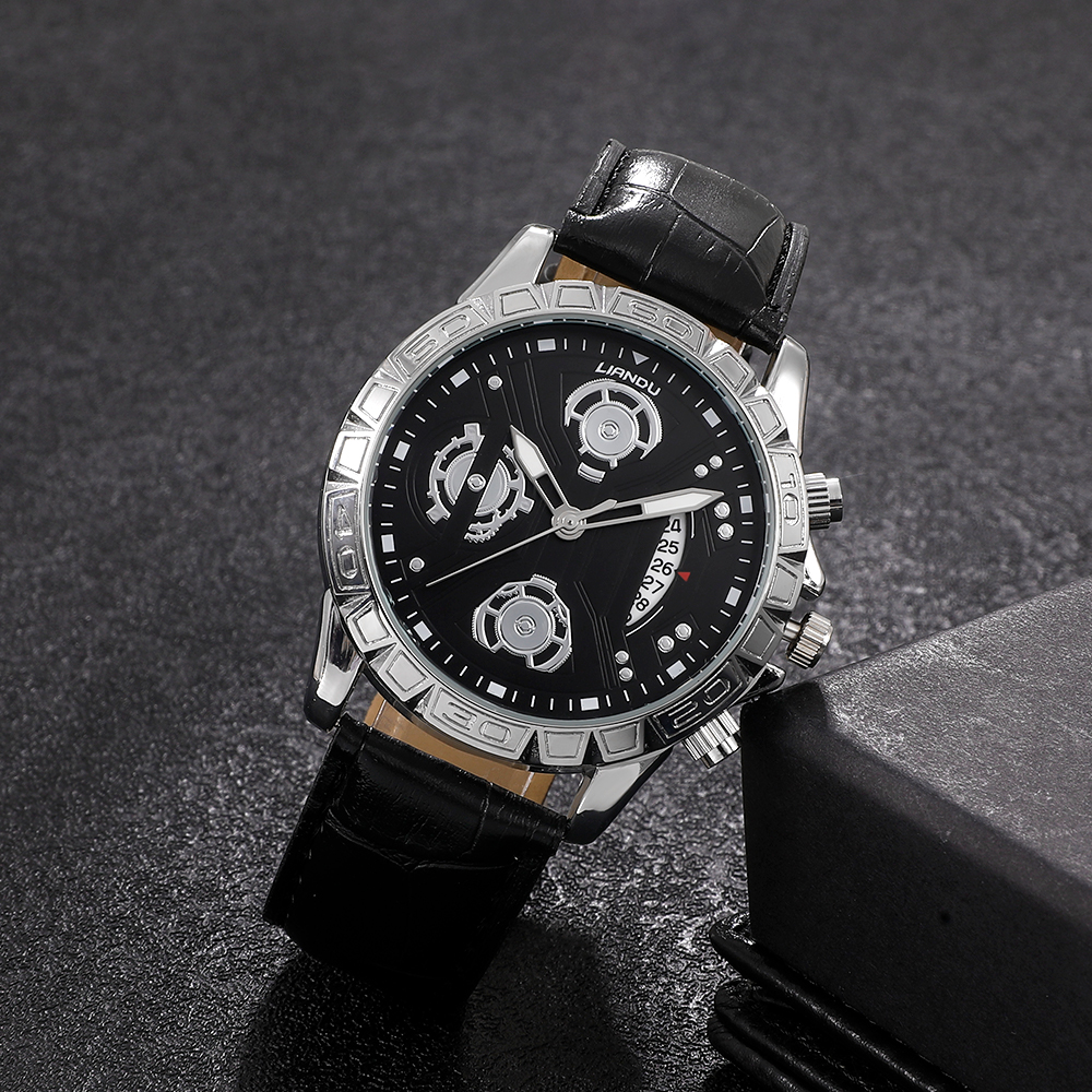 Fashion Round Buckle Quartz Menu0027s Watches