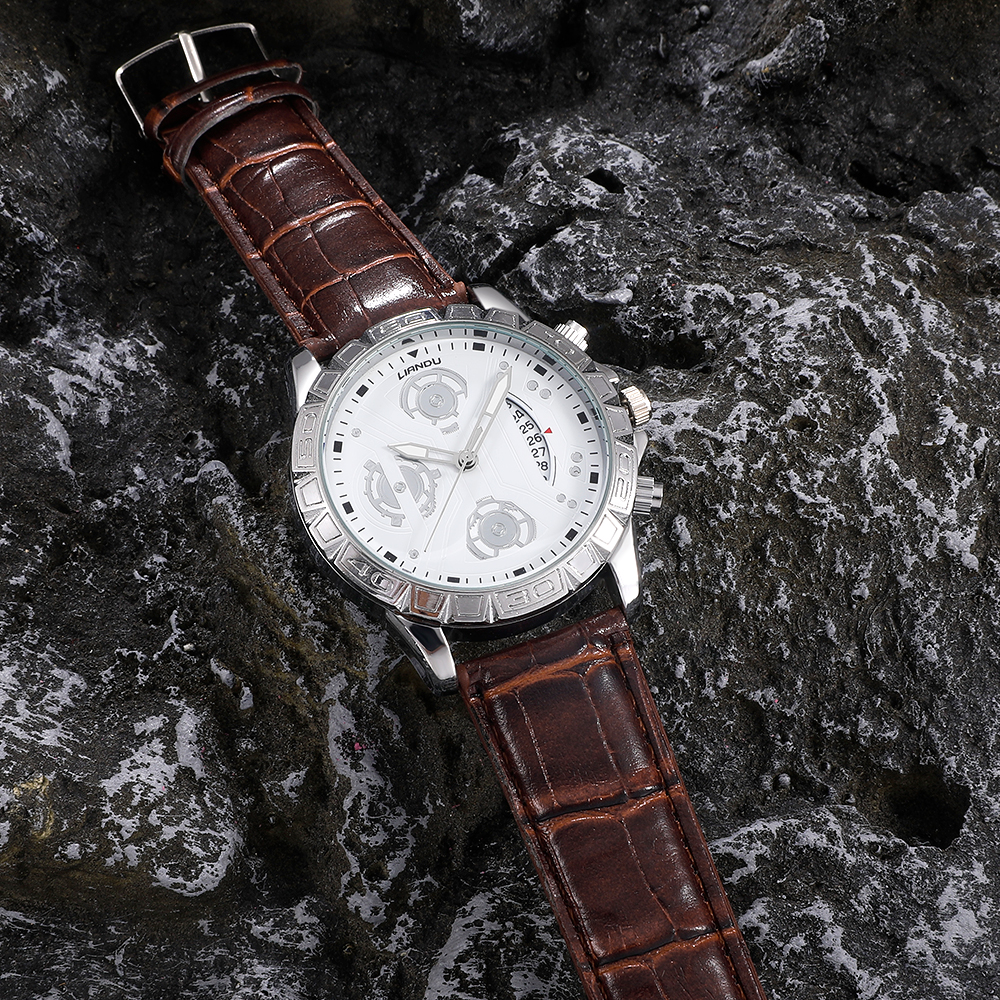 Fashion Round Buckle Quartz Menu0027s Watches