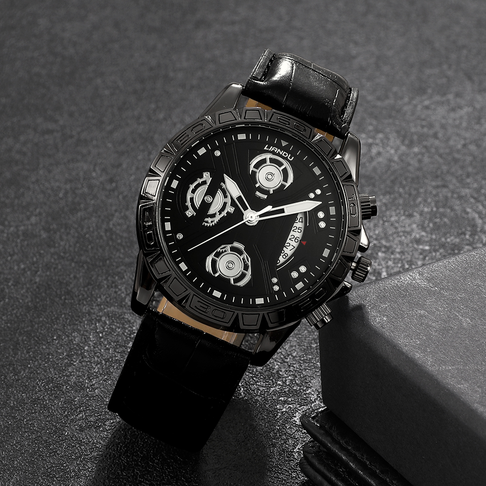 Fashion Round Buckle Quartz Menu0027s Watches