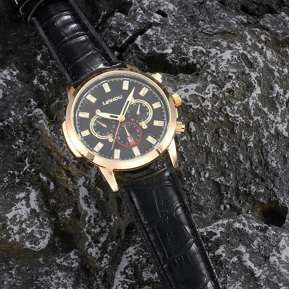 Fashion Round Buckle Quartz Menu0027s Watches