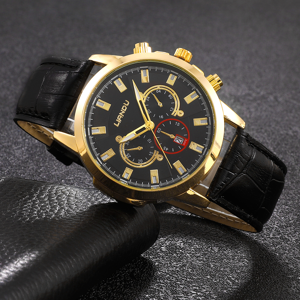 Fashion Round Buckle Quartz Menu0027s Watches