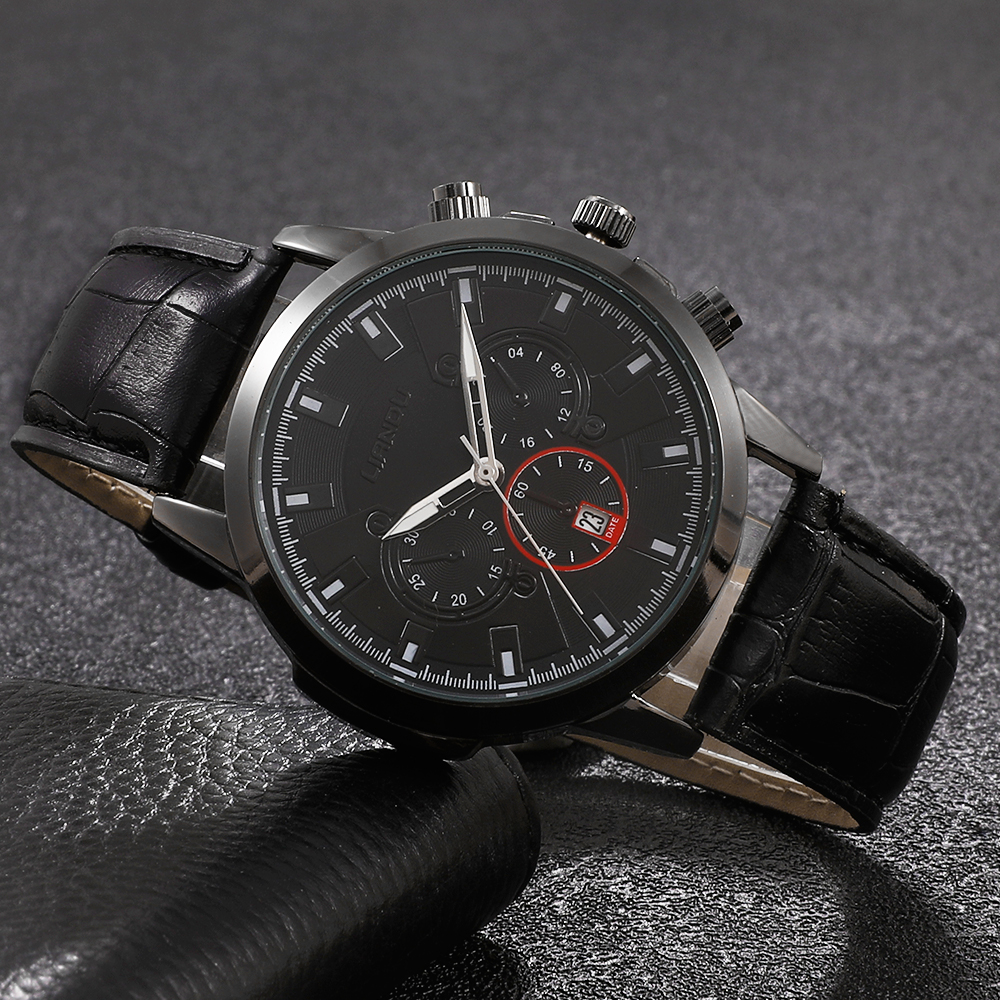 Fashion Round Buckle Quartz Menu0027s Watches