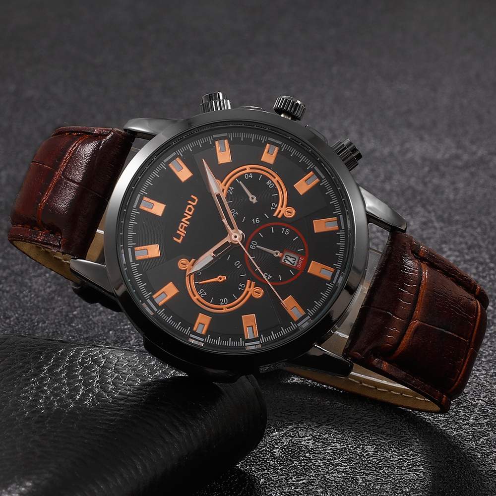 Fashion Round Buckle Quartz Menu0027s Watches
