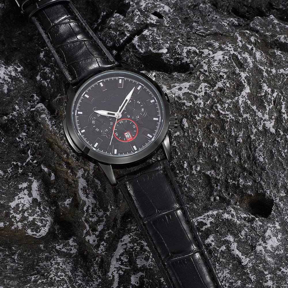 Fashion Round Buckle Quartz Menu0027s Watches