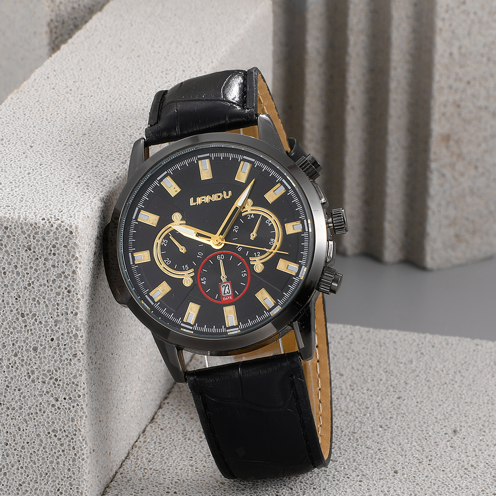 Fashion Round Buckle Quartz Menu0027s Watches