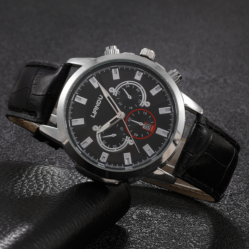 Fashion Round Buckle Quartz Menu0027s Watches