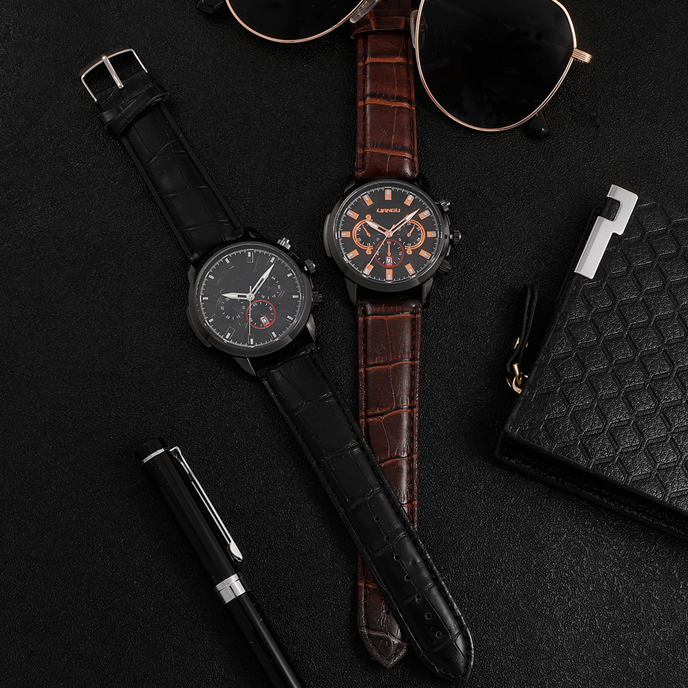 Fashion Round Buckle Quartz Menu0027s Watches