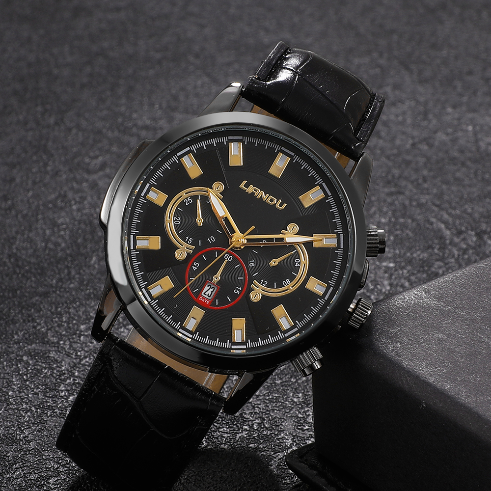 Fashion Round Buckle Quartz Menu0027s Watches