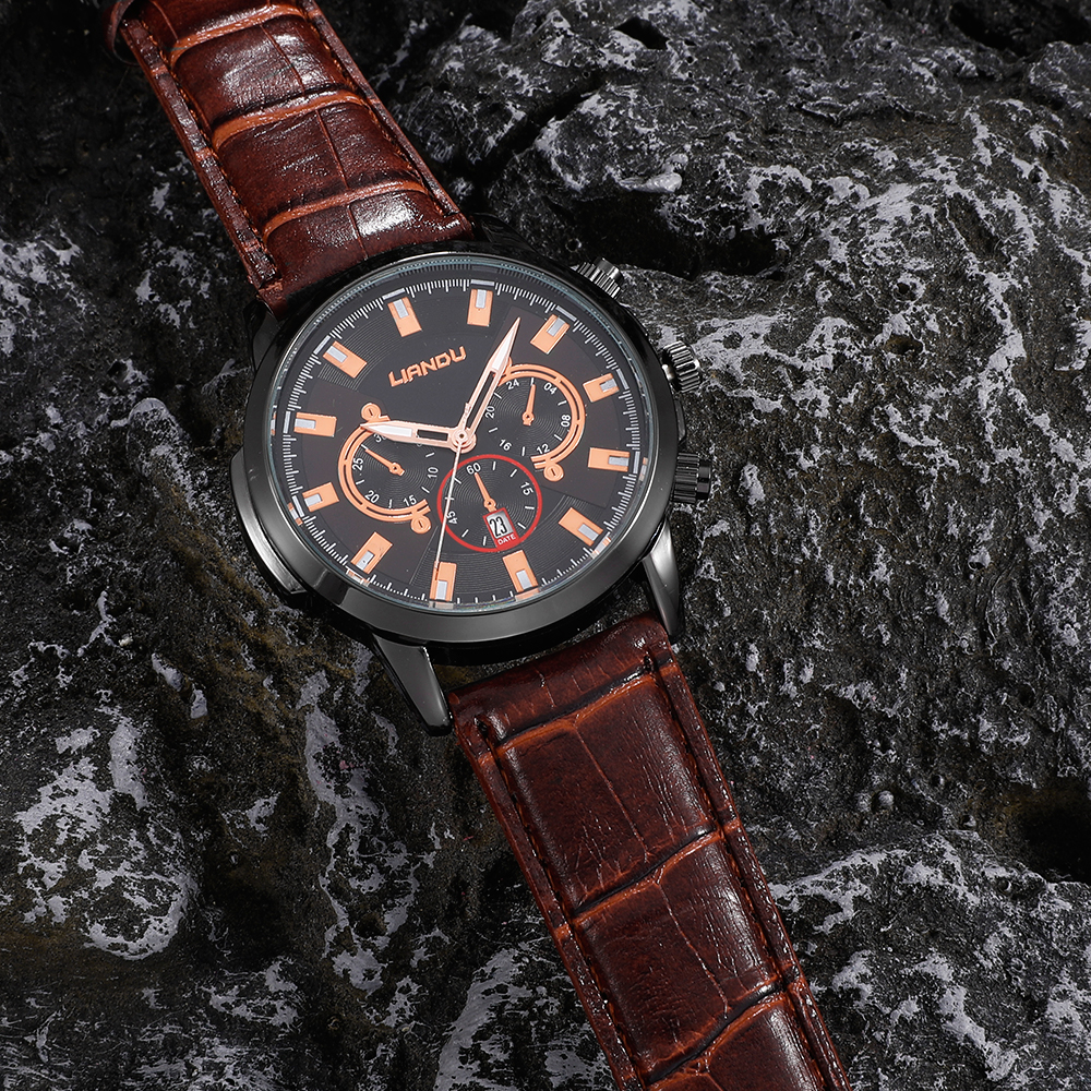 Fashion Round Buckle Quartz Menu0027s Watches