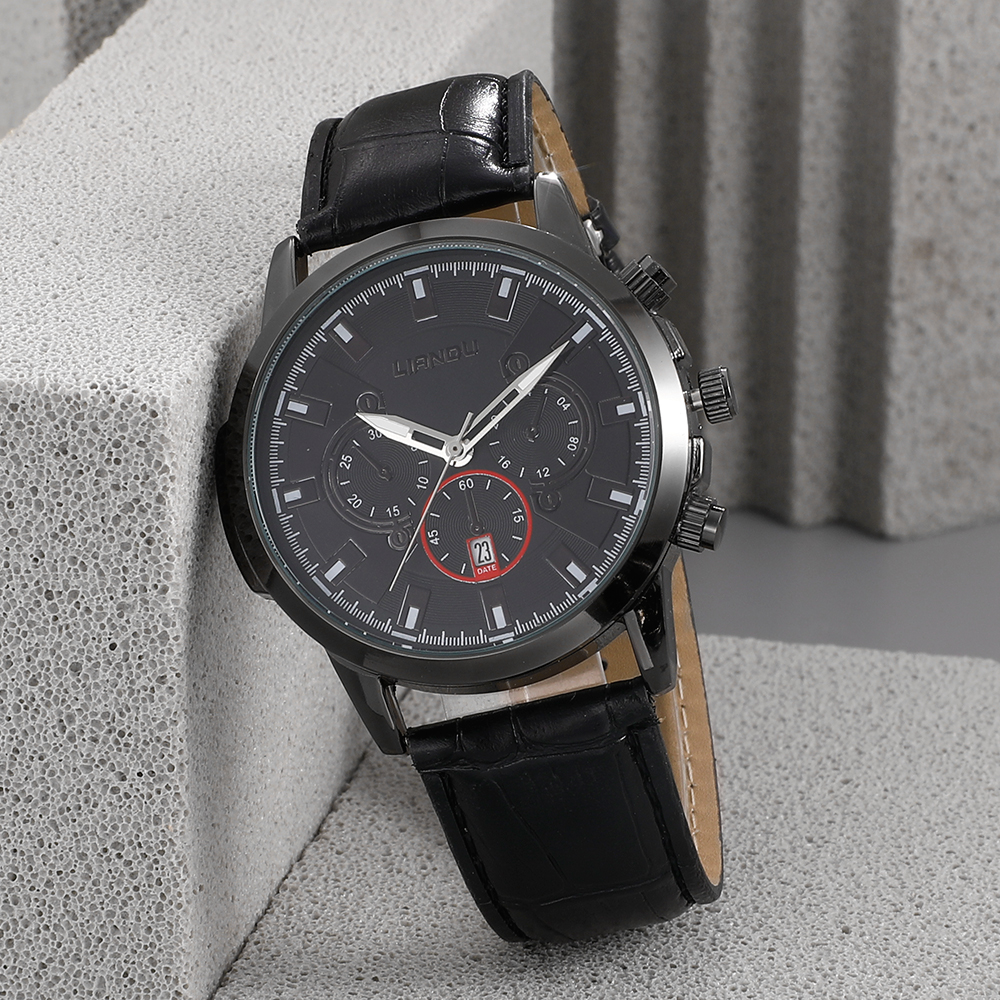 Fashion Round Buckle Quartz Menu0027s Watches