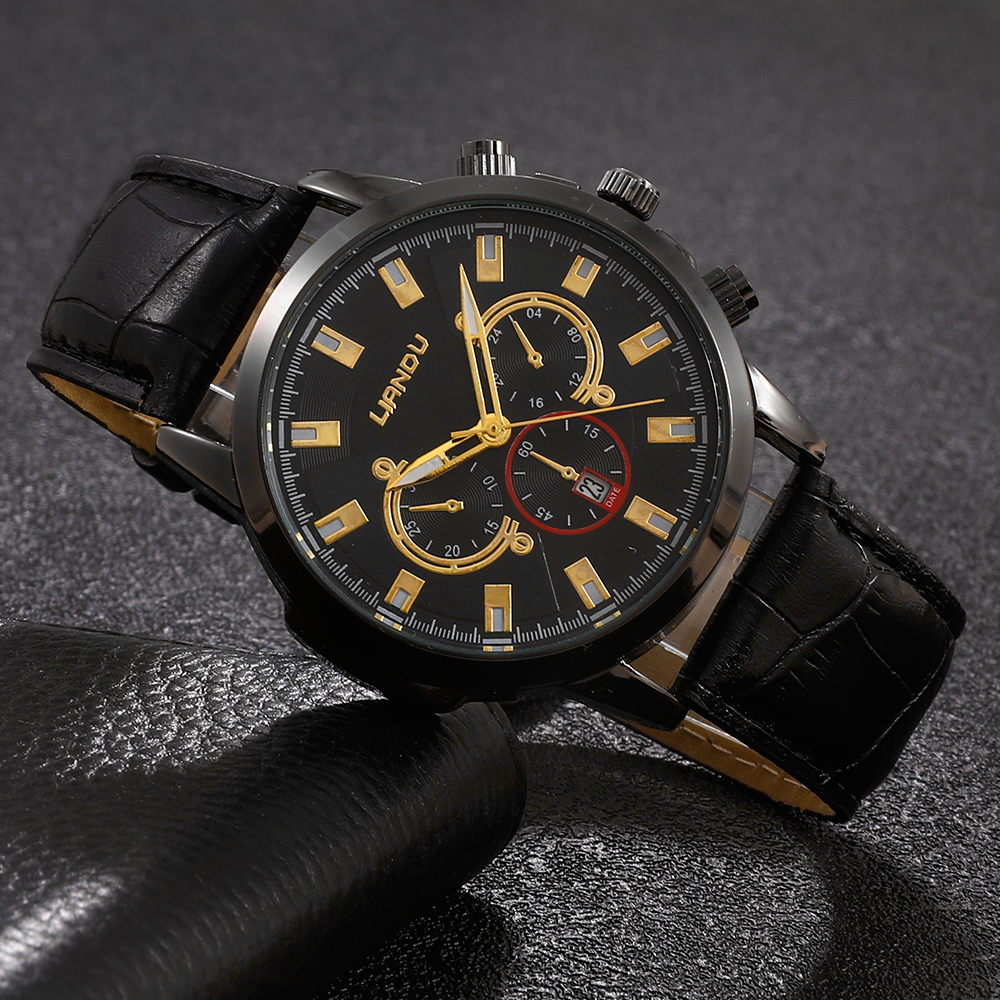 Fashion Round Buckle Quartz Menu0027s Watches