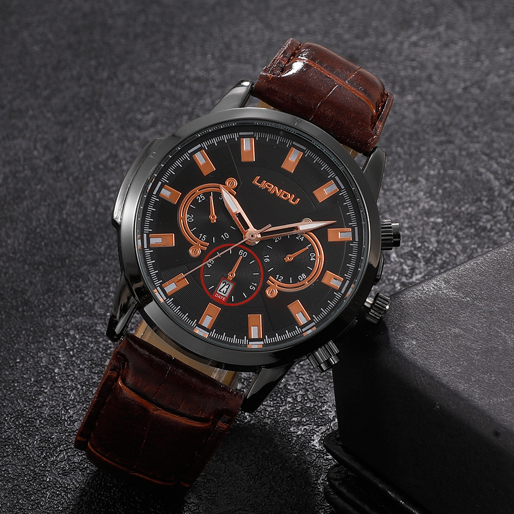Fashion Round Buckle Quartz Menu0027s Watches