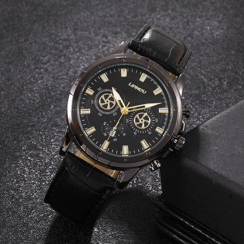Fashion Round Buckle Quartz Menu0027s Watches
