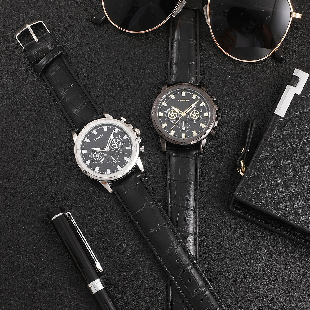 Fashion Round Buckle Quartz Menu0027s Watches