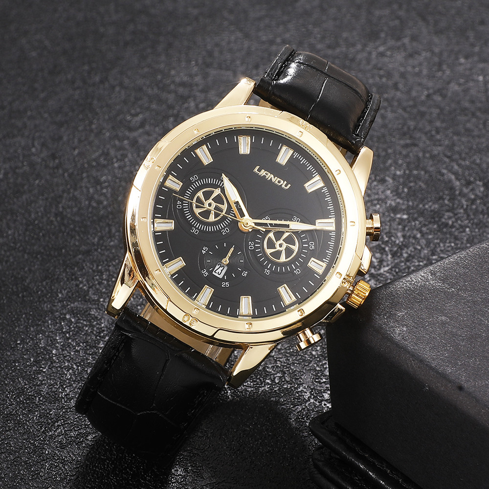 Fashion Round Buckle Quartz Menu0027s Watches