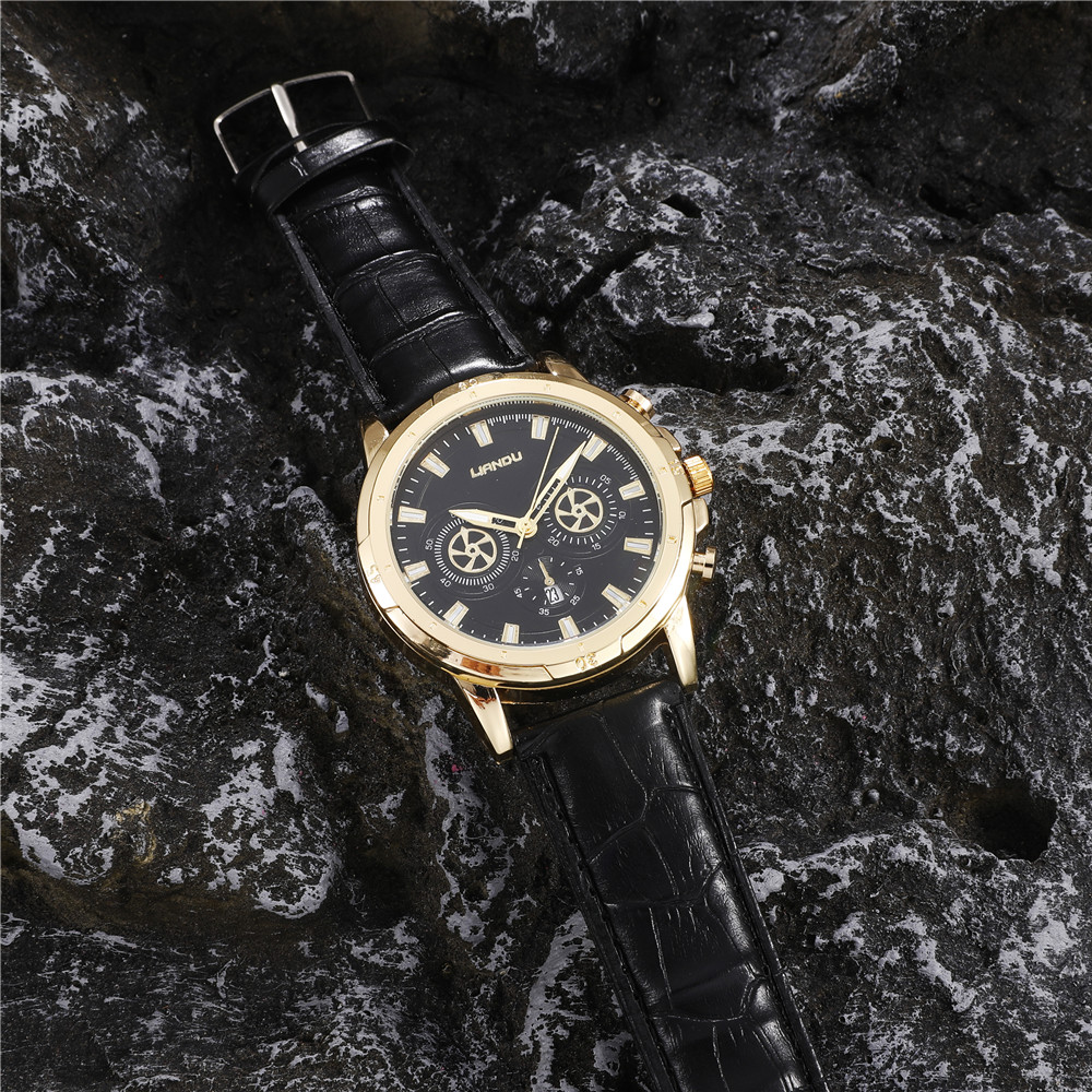 Fashion Round Buckle Quartz Menu0027s Watches