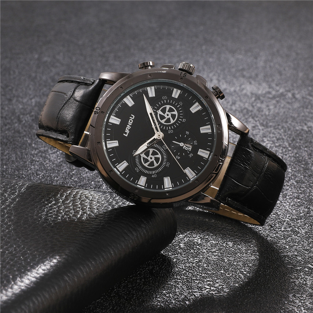 Fashion Round Buckle Quartz Menu0027s Watches