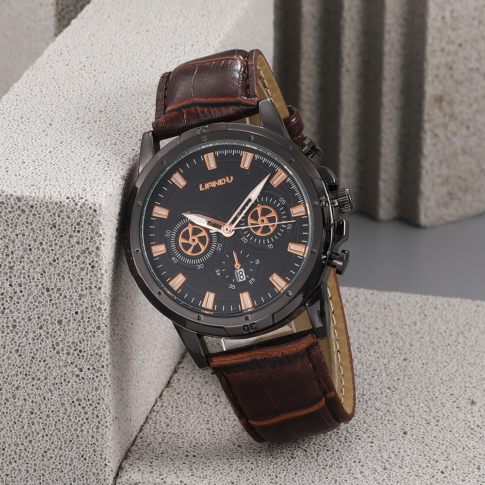 Fashion Round Buckle Quartz Menu0027s Watches