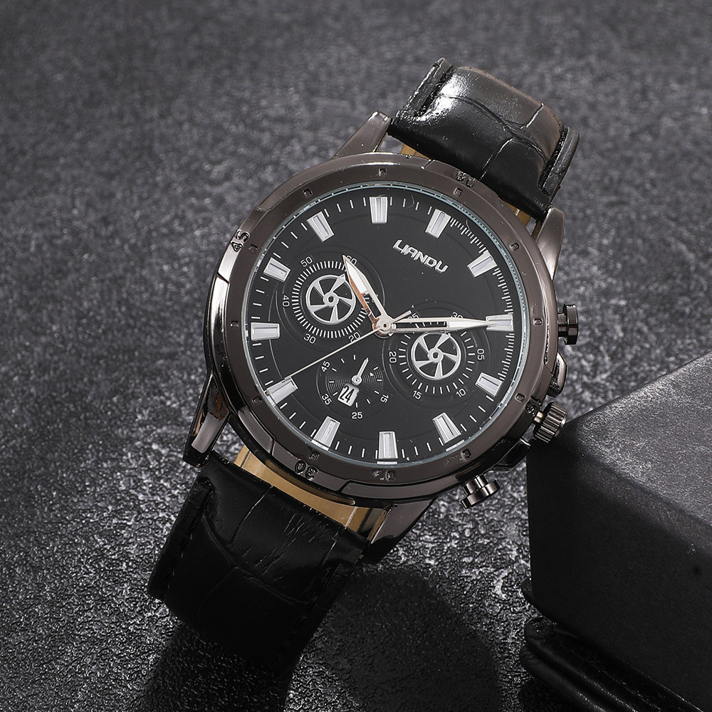 Fashion Round Buckle Quartz Menu0027s Watches