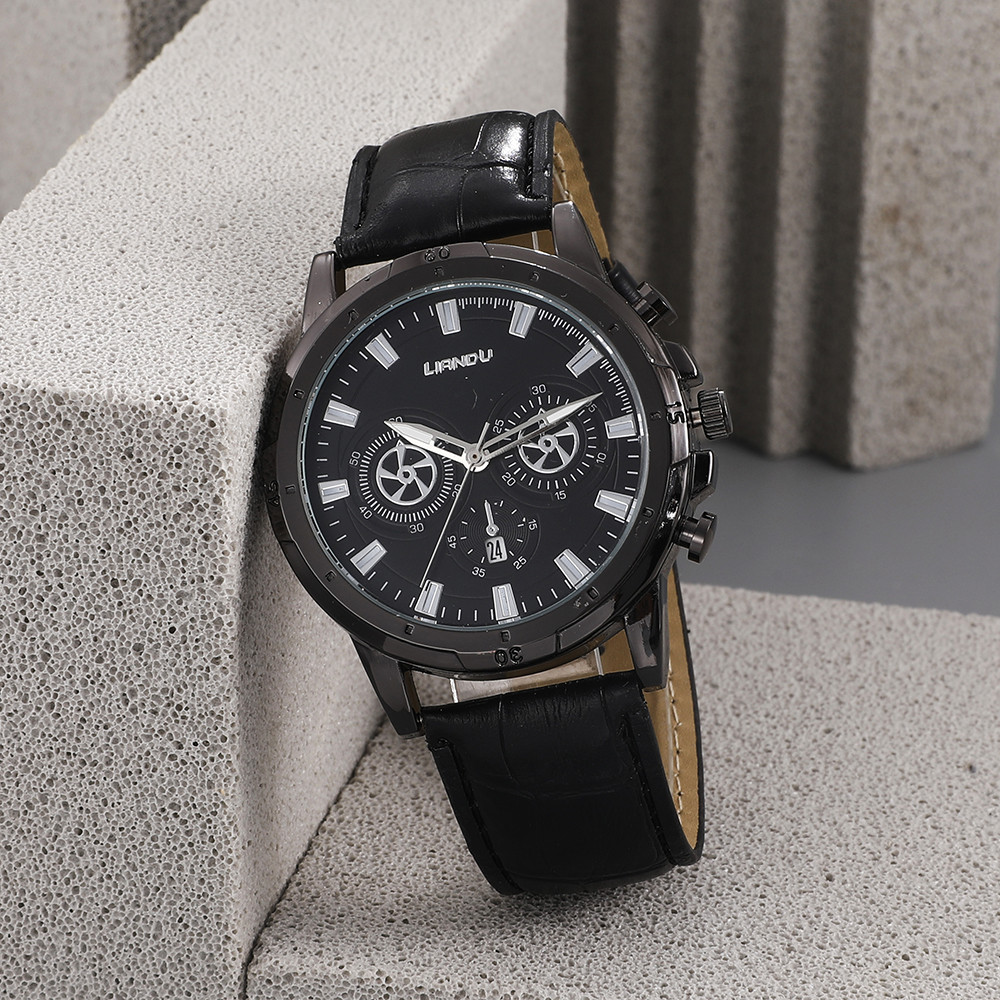 Fashion Round Buckle Quartz Menu0027s Watches