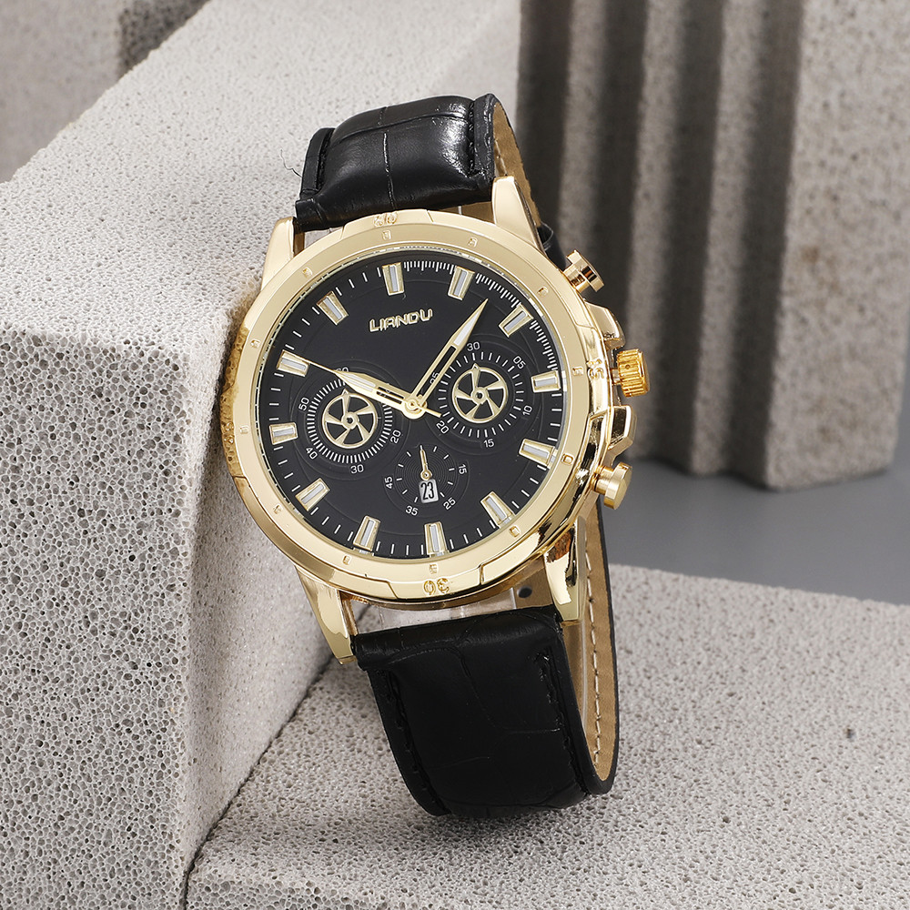 Fashion Round Buckle Quartz Menu0027s Watches